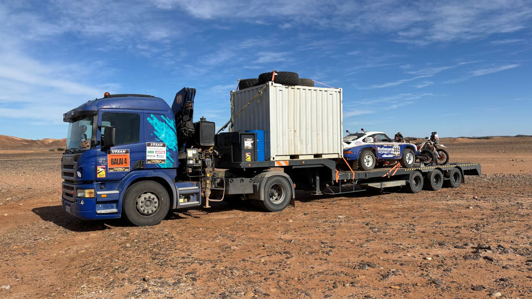 Preparation et chargement avant un rallye